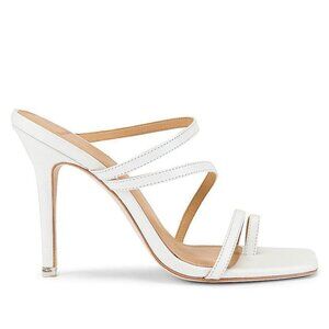 BLACK SUEDE STUDIO Cindy Sandals in White Leather 38 Womens High Heels